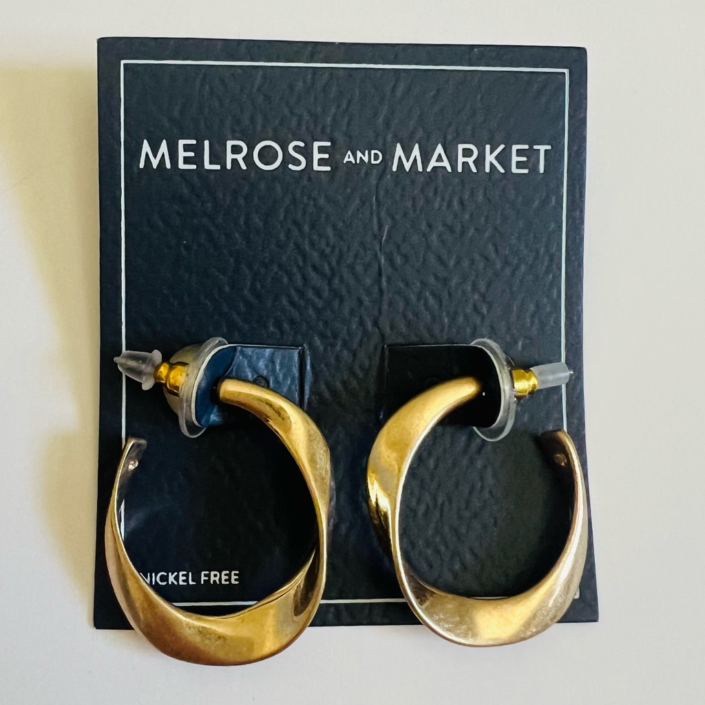 Nwt Melrose And Market Boho Gold Tone Twisted Hoop Earrings 12$